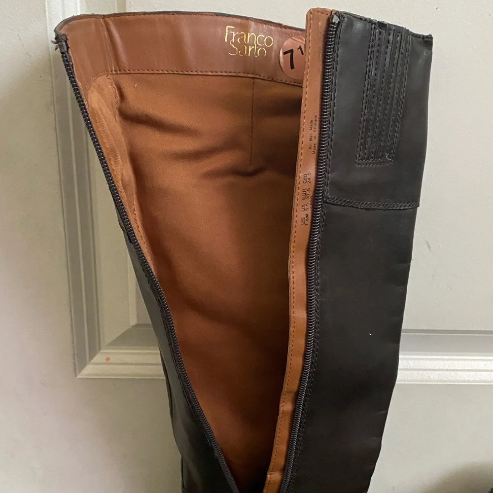 Franco Sarto Dark Brown Over the Knee Boots Size 7 1/2